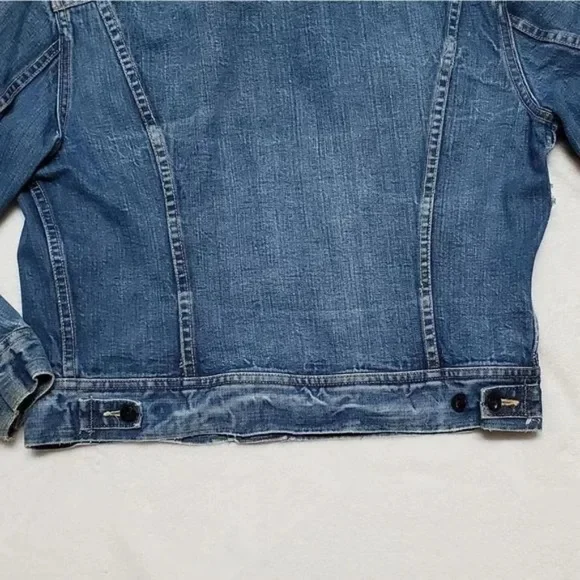 1960s Vintage Lee Sanforized 101-J USA Union Made Distressed Denim Jacket - Picture 13 of 16